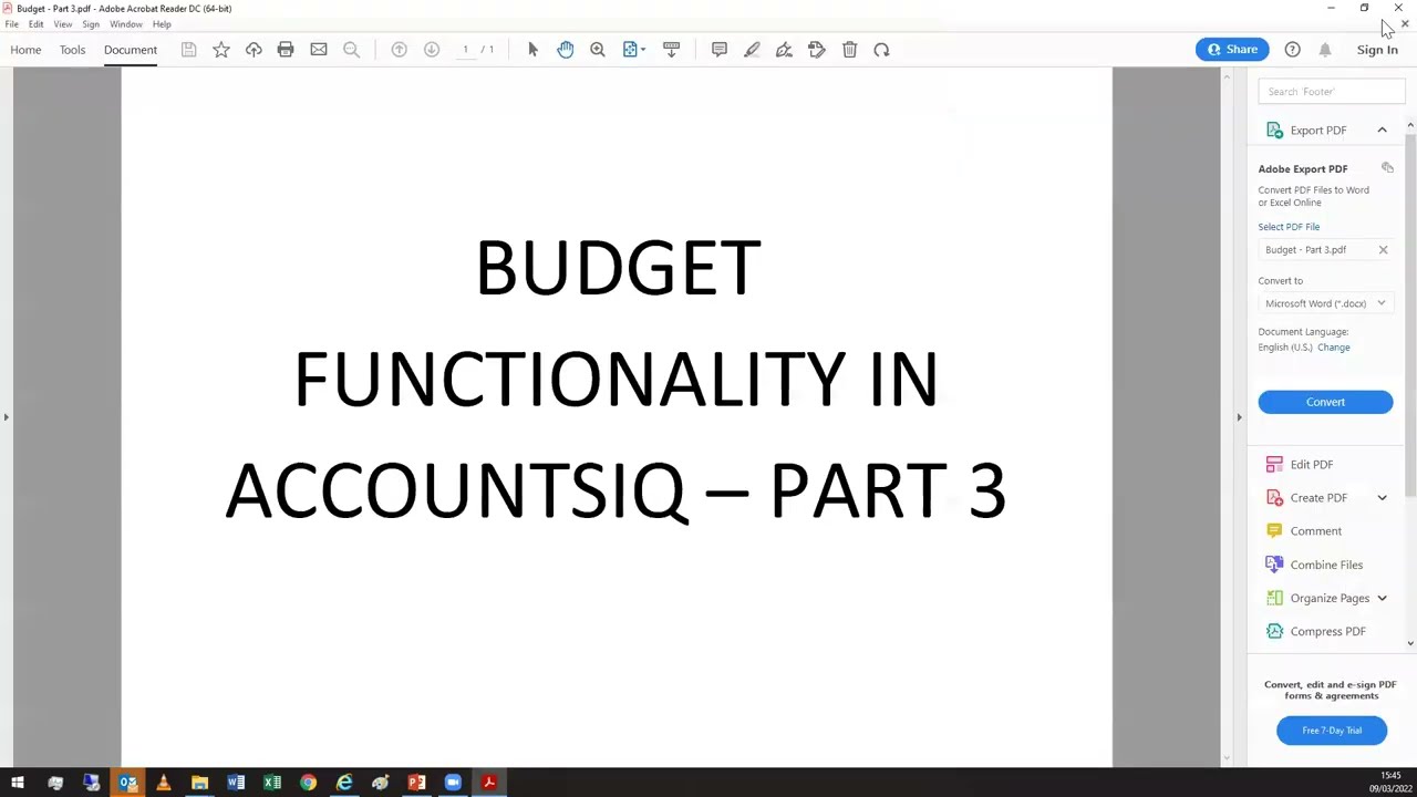 Budgets in AIQ   Part 3   Running a Profit and Loss Report with Budget