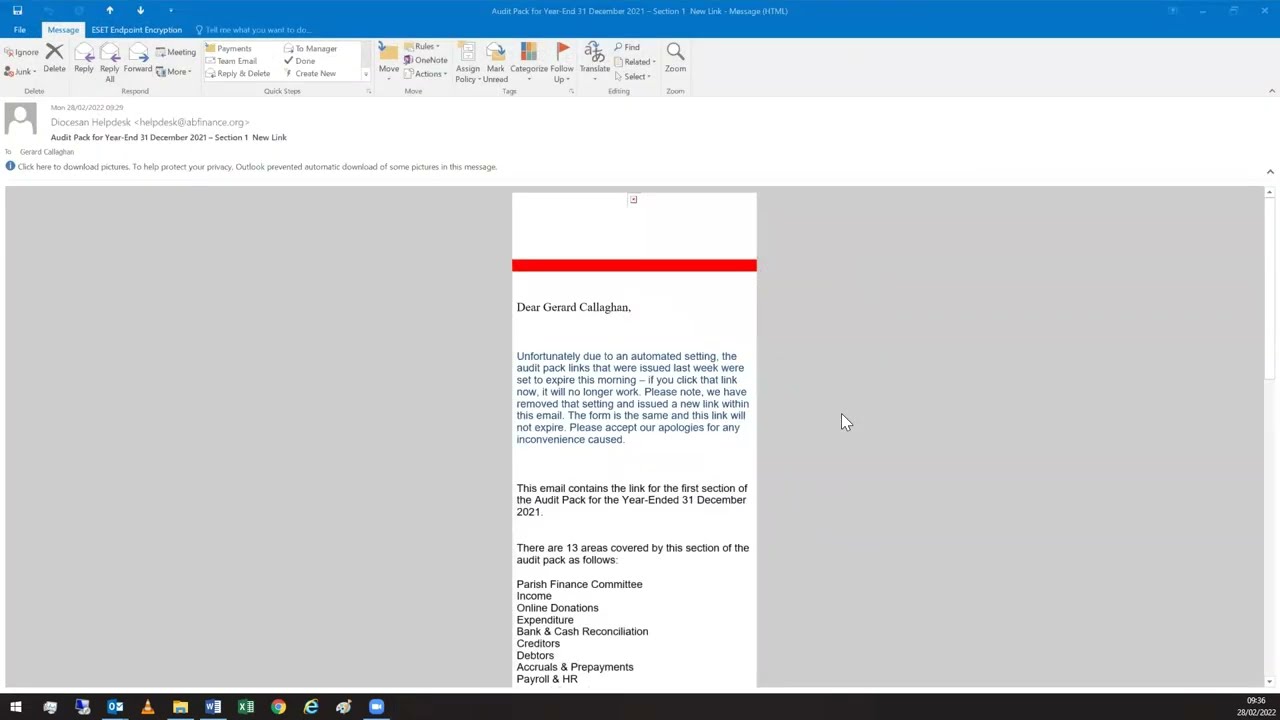 Completing the Audit Pack   Link 1