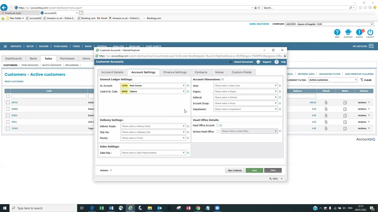 Sales   Part 1   How to set up a Sales Customer on AIQ