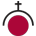 Archdiocese of Dublin logo which is a red circle with a black cross over the circle.