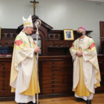 Graphic of Archbishop Dermot Farrell with Archbishop Diarmuid Martin.