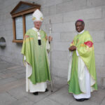 Graphic of Archbishop Farrell and His Excellency Archbishop Jude Thaddeus Okolo, Apostolic Nuncio to Ireland smiling towards the camera.