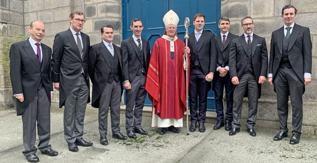 Archbishop Farrell with some of the organisers after the Mass of the Holy Spirit at St Michan's Church, Halston Street