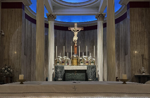 Decorated church alter in Templeougue, Dublin